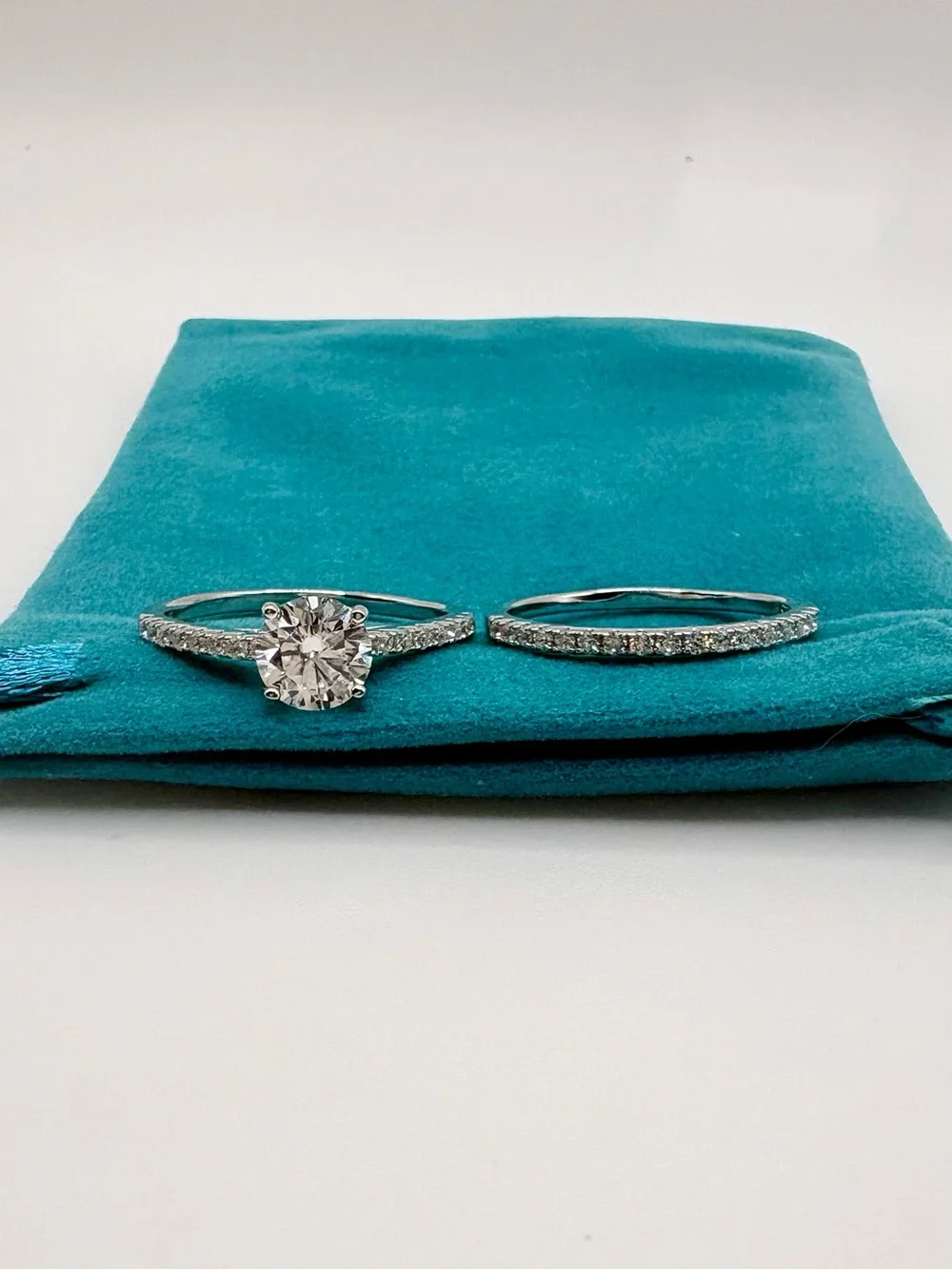 ✨ 1.41CTW Moissanite 2-Ring Set | 925 Sterling Silver | Size 8
